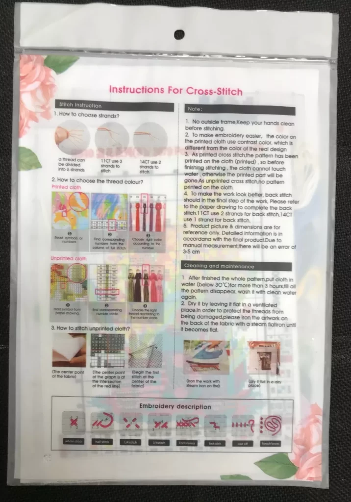 Joy Sunday Cross Stitch Potted Flower Series (3) Kit 14CT Pre-Printed Fabric NEW - Image 3