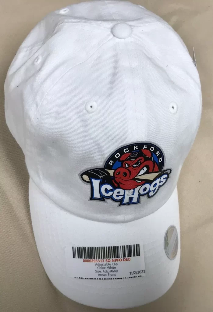 KBETHOS Classics White with Rockford Ice Hogs Logo Adjustable Baseball Cap NEW - Image 3