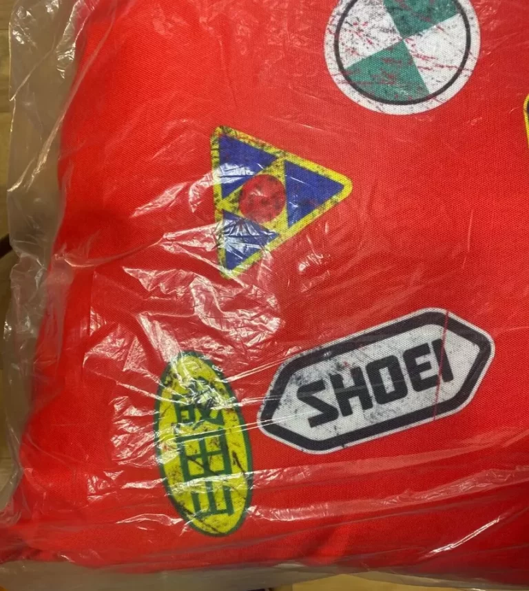 Kaneda's Distressed Bike Stickers on Everything Throw Pillow& Insert 24"x24" NEW - Image 4
