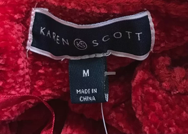 Karen Scott KS Chenille P/O Haute Red Sweater/Collar Long sleeve Sz M NEW - Image 7