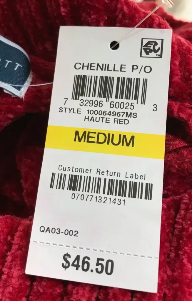Karen Scott KS Chenille P/O Haute Red Sweater/Collar Long sleeve Sz M NEW - Image 9