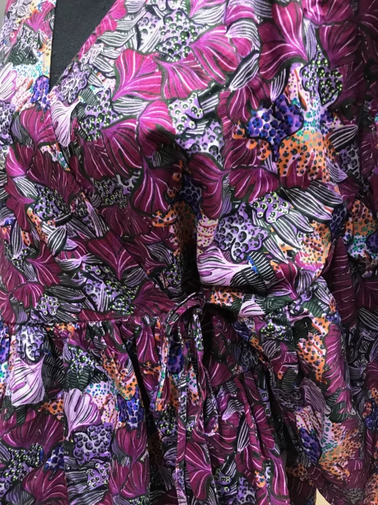 Kika Vargas Floral Purple Blouse Sz XL NEW - Image 3
