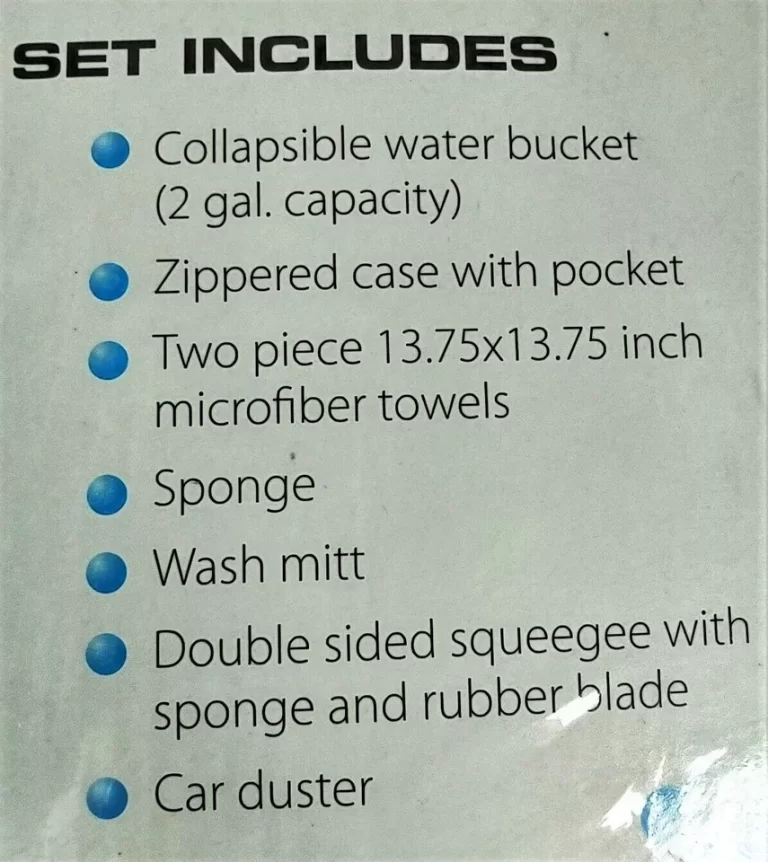 Life Style Products Deluxe Car Wash Kit 8 Pc Set NEW - Image 3