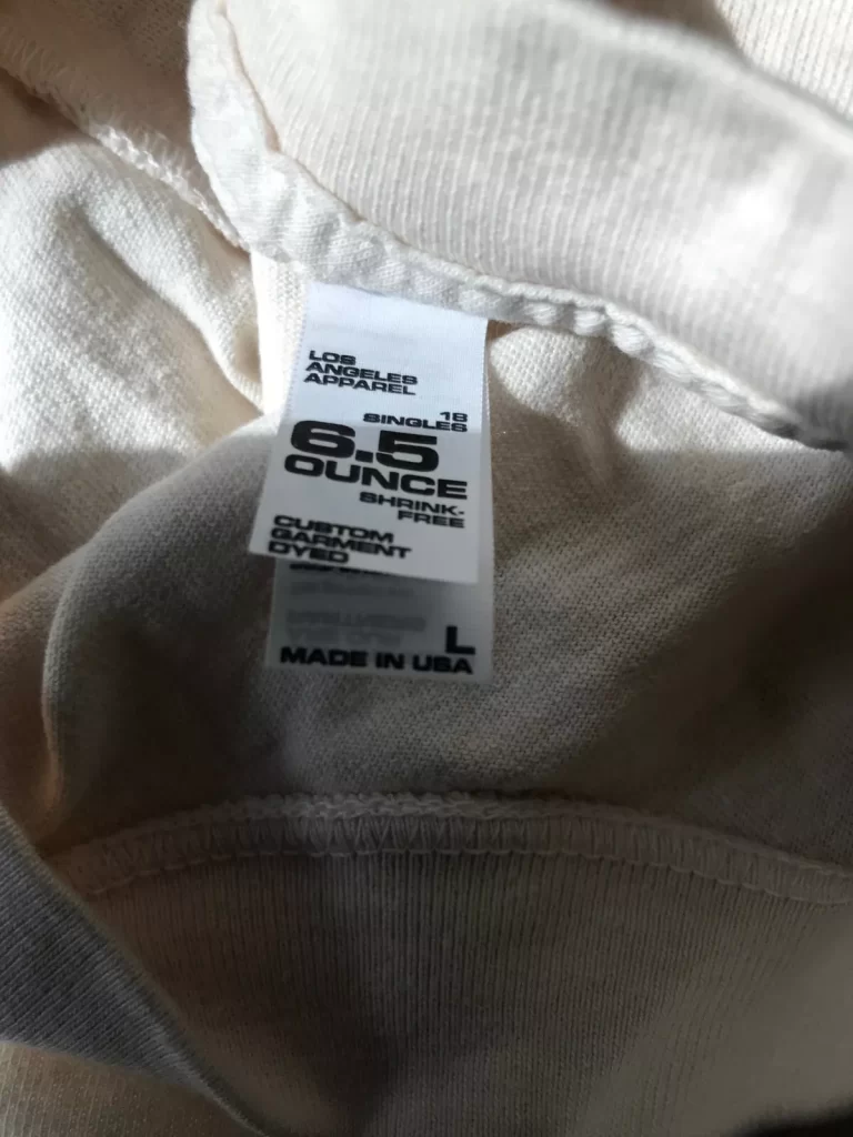 Los Angeles Apparel 6.5 Ounce Beige Sz L NEW - Image 5