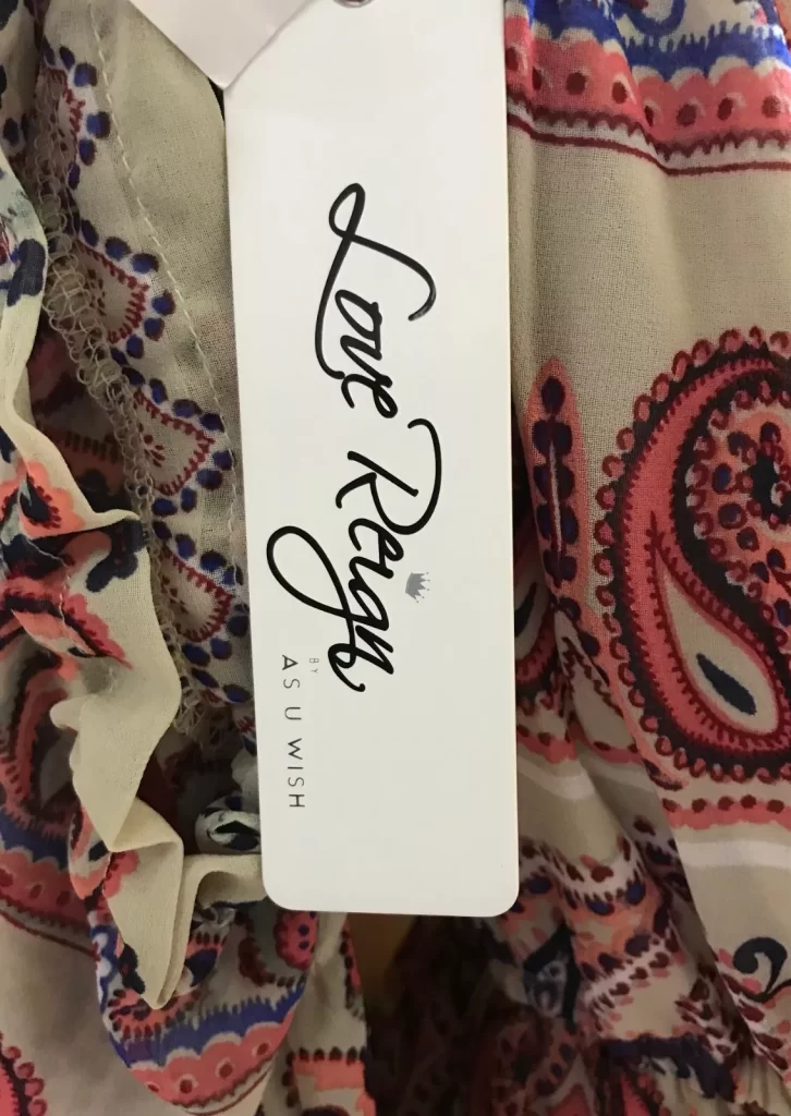 Love Reign As U Wish Dress Beige Print Sz XL NEW - Image 3