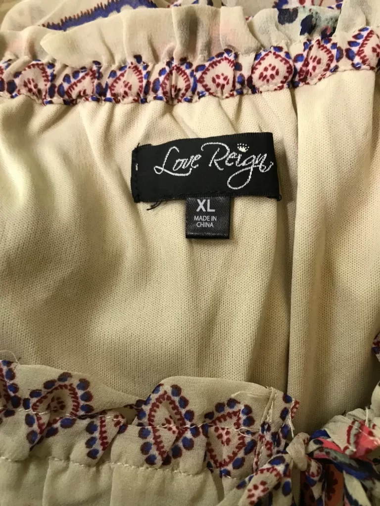 Love Reign As U Wish Dress Beige Print Sz XL NEW - Image 5