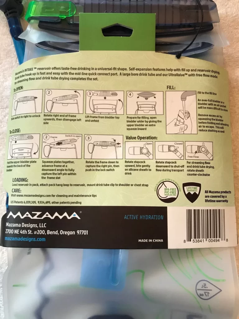 Mazama Intake Reservoir Universal Pack Fit 2L 70 oz NEW - Image 3
