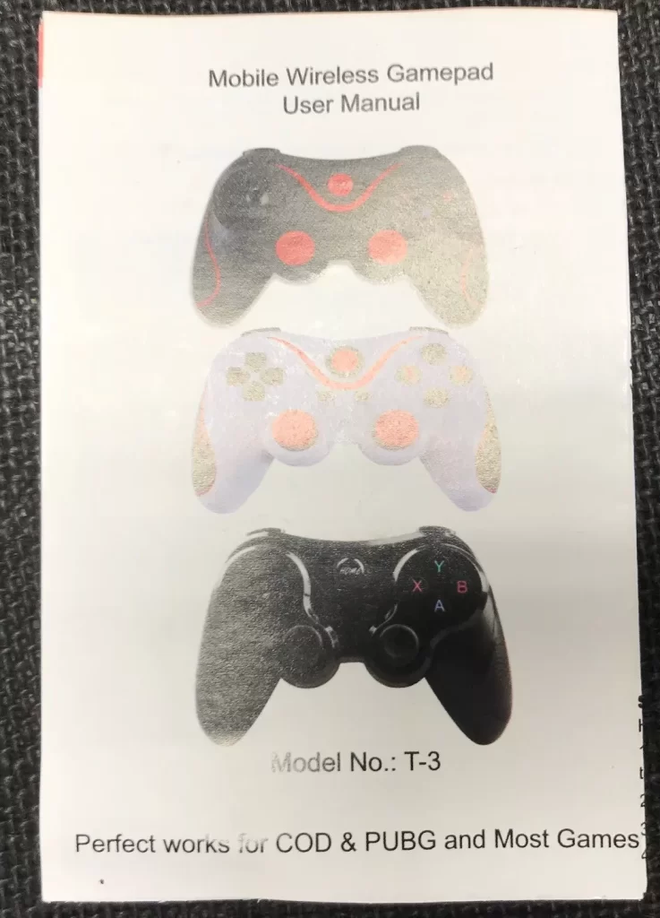Mega Dream Wireless Controller Model T-3 Moble Wireless Gamepad NEW - Image 9