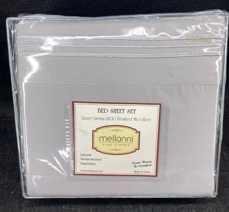 Mellanni 100% Brushed Microfiber SplitKing Deep Pockets Light Gray Sheet Set New - Image 3
