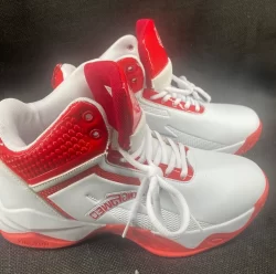 MingFJWEO Professional Basketball Sport Shoes Sneakers Size 9.5 White & Red
