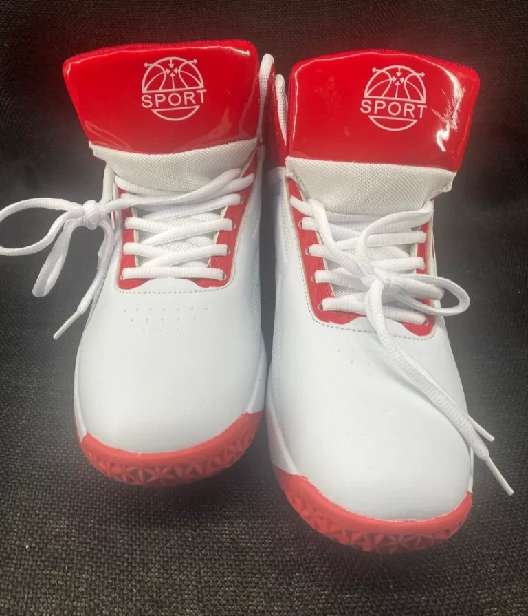 MingFJWEO Professional Basketball Sport Shoes Sneakers Size 9.5 White & Red NEW - Image 5