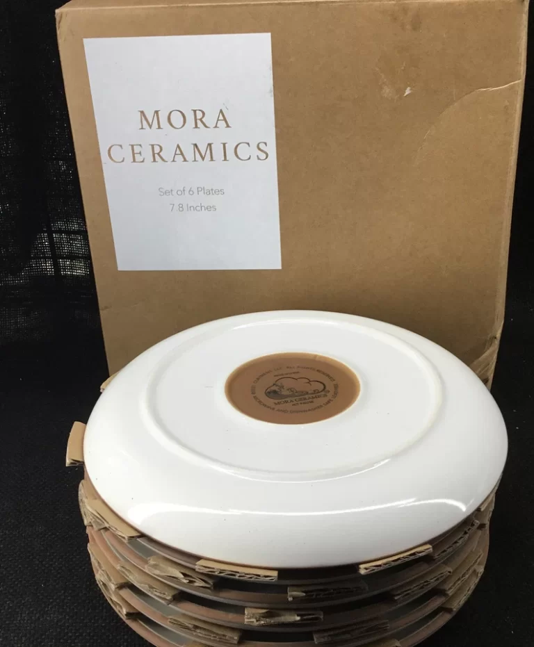 Mora Ceramic Plates Set 7.8 in - Set of 6 - The Dessert Salad Appetizer Small... - Image 3