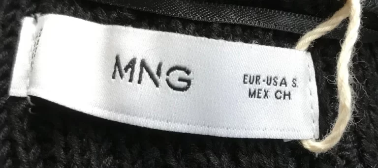 New MNG by Mango Womens Small V-Neck Button Up Cropped Cardigan Sweater Black - Image 7