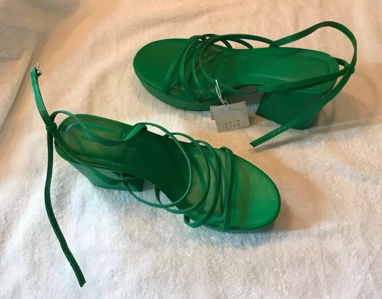 OSOS Design Green Block Heel Sandals