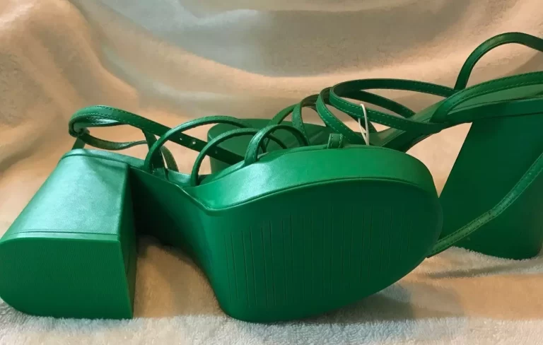 OSOS Design Green Block Heel Sandals Sz 8 NEW - Image 4