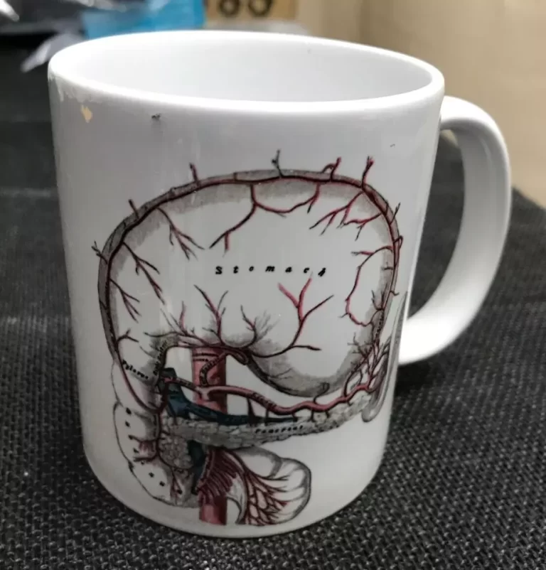 One Stomach & Other Body Parts Mug Aguyan Small Mug Cup NEW - Image 3