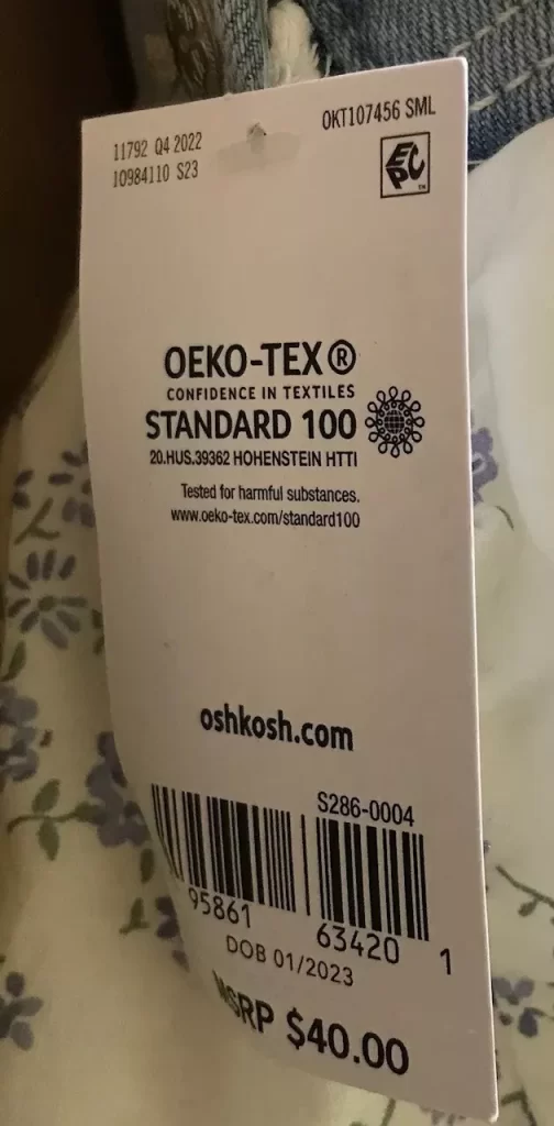 Oshkosh B'gosh Baby's Overall Dress Denim Top with Floral Skirt Sz 12 Months NEW - Image 5