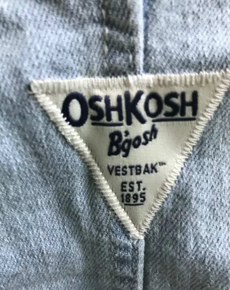 Oshkosh B'gosh Baby's Overall Dress Denim Top with Floral Skirt Sz 12 Months NEW - Image 6
