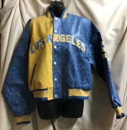 PLT Blue Faux Leather Jacket