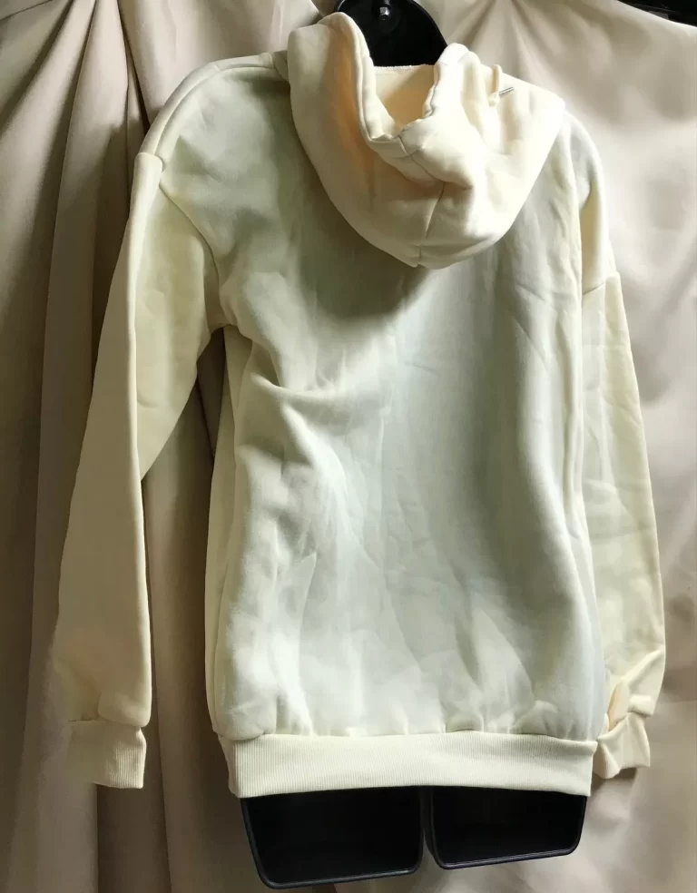 Pale Yellow Frog on Mushroom Hoodie Sweatshirt Sz S NEW - Image 3