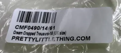 Pretty Little Thing Cream Cropped Trousers Sz 12 NEW - Image 7