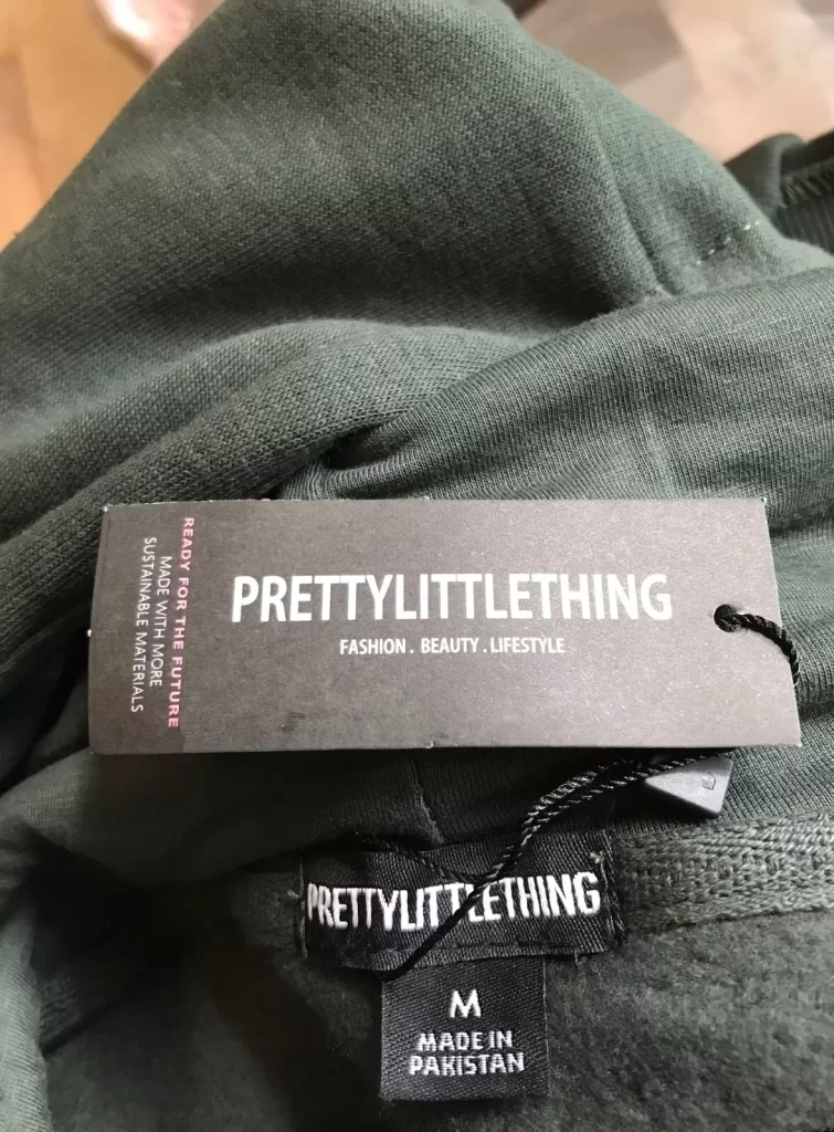 Pretty Little Thing PLT Khaki Green Sport Hoodie Jacket Zipped PLTSPORT Sz M NEW - Image 5