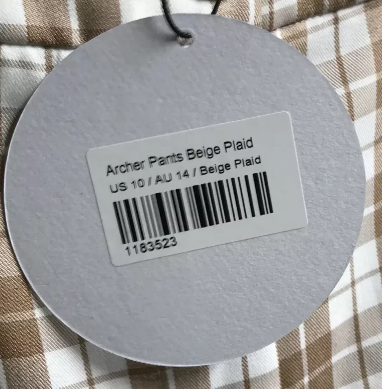 Princess Polly Archer Pants Womens Beige Plaid Sz 10 NEW - Image 6
