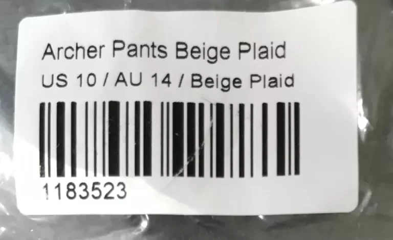 Princess Polly Archer Pants Womens Beige Plaid Sz 10 NEW - Image 4