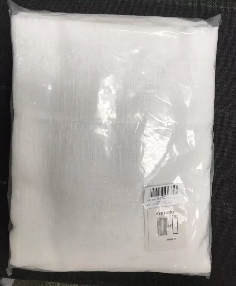 RYB Home White Sheer Curtain