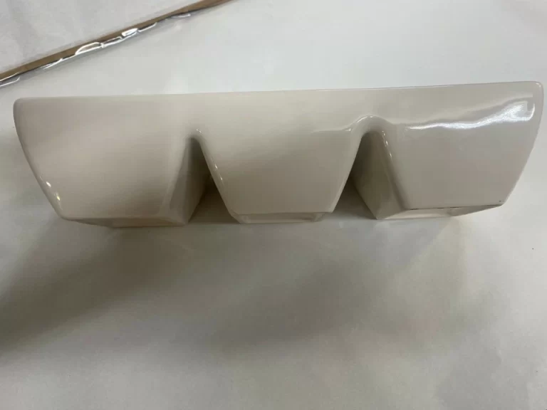 Rae Dunn White Ceramic “SNACK" "NIBBLE" & "BITE" 3-Compartment Dip Tray NEW! - Image 3