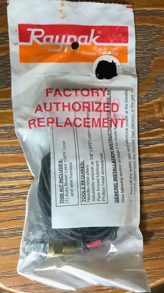 Raypak A Rheem Company Auto Reset Kit