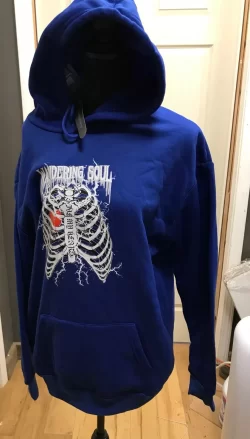 Romwe Aesthetic on Lock Royal Blue Hoodie