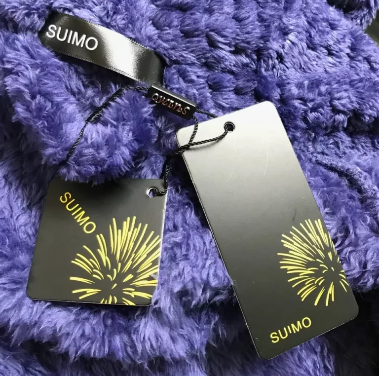 SUIMO Robe Housecoat Super Soft Plush Purple w/White Around the Collar Sz M NEW - Image 3