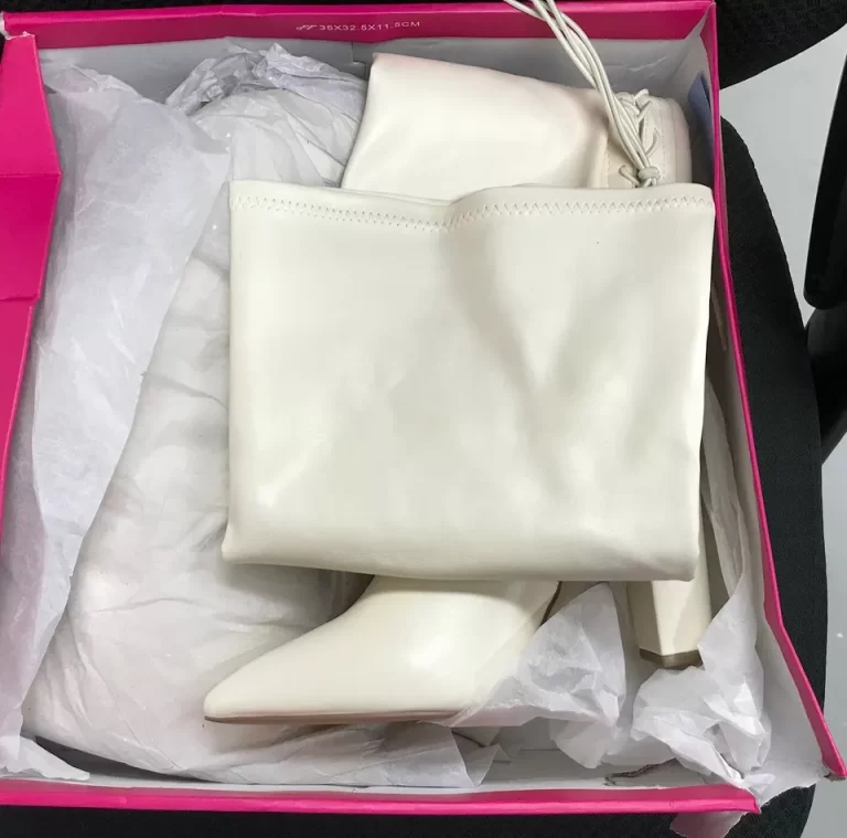 Shoedazzle Thigh High Boots Tayson High Heeled Bone Color  Sz 10 NEW - Image 9