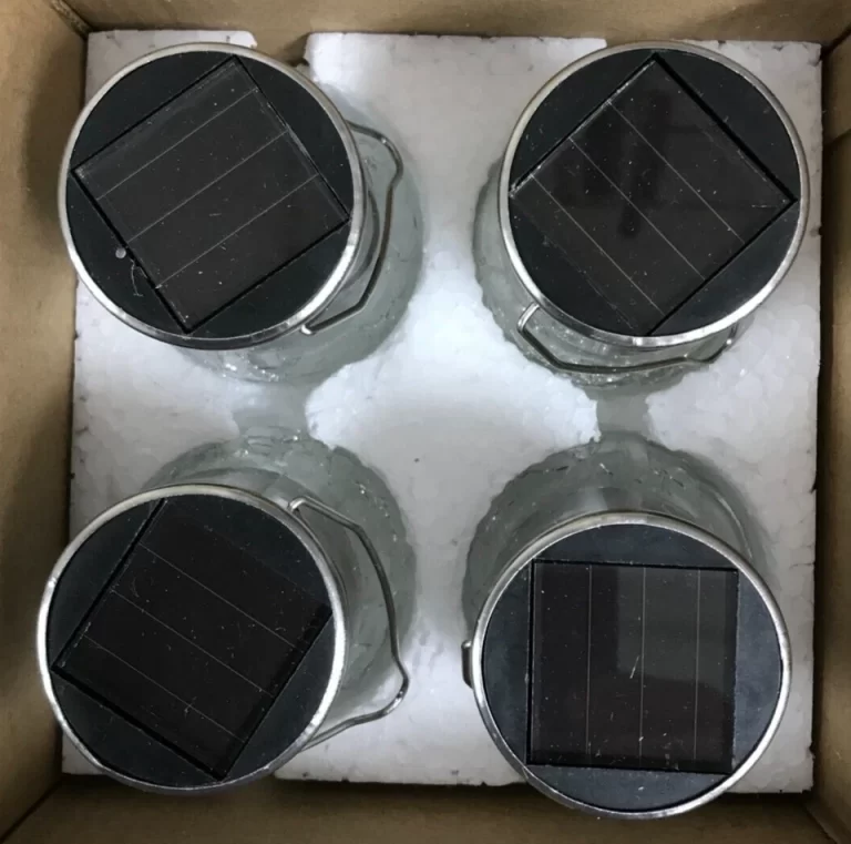 Solar Crackle Glass Hanging Lights Set of 4 001MG1 NEW - Image 6