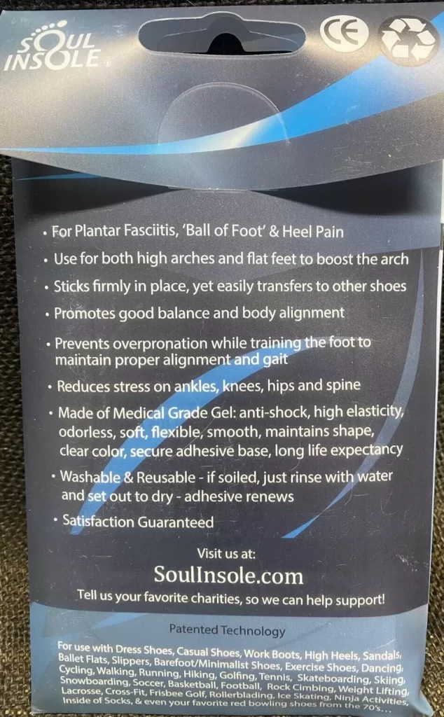SIZE MEDIUM Soul Insole orthotic insole for sandals, heels and sports shoes NEW - Image 3