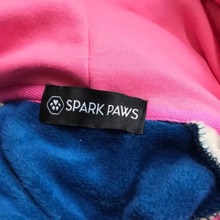 Spark Paws Sweatshirt Hoodie Pink Blue Tan Sz M NEW - Image 5