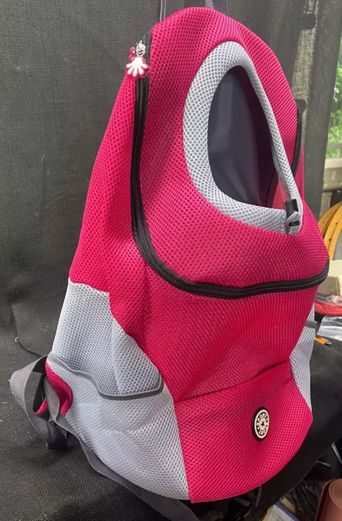 Sport Pet Backpack Carrier Dog Front Chest  Pet Carrier Pink & Gray NEW - Image 3