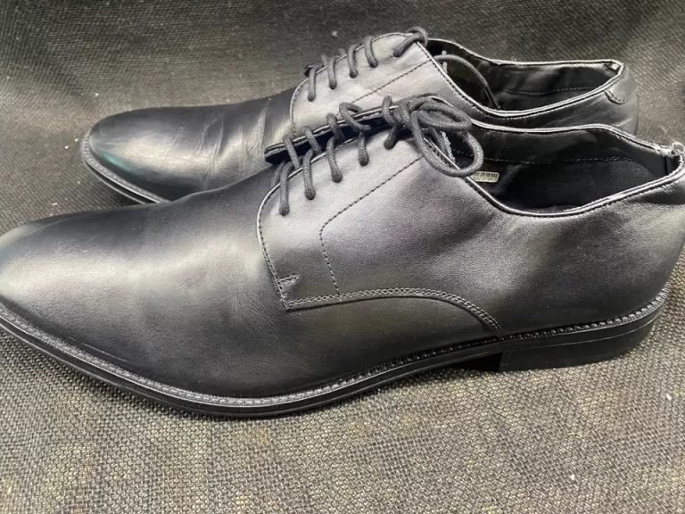 The Black Tux Formal Wedding Black Tie Event Black Leather Derby Shoes Men's 13 - Image 5