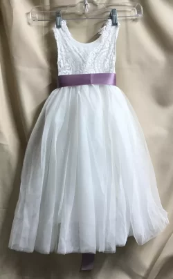 The Little Kitten Boutique White Flower Girl Dress
