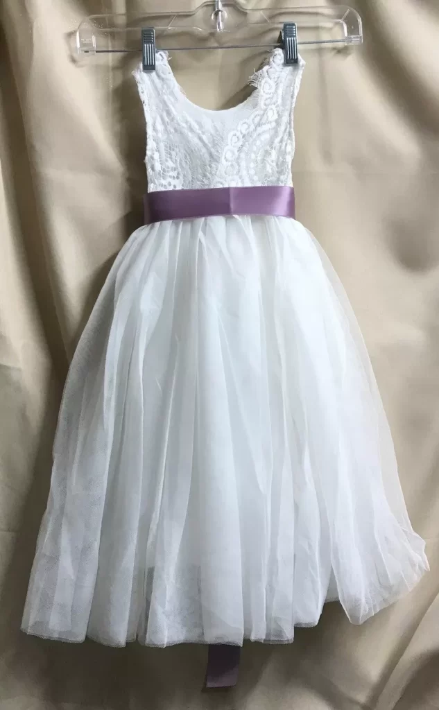 The Little Kitten Boutique White Flower Girl Dress