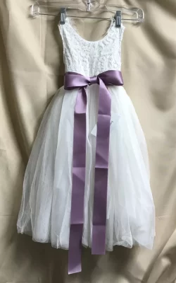 The Little Kitten Boutique White Flower Girl Dress Sleeveless Sz 5
