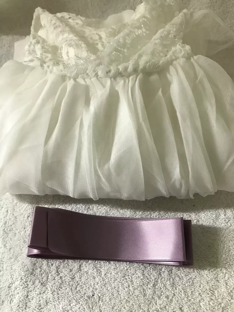 The Little Kitten Boutique White Flower Girl Dress Sleeveless Sz 12-18 Mo. NEW - Image 7