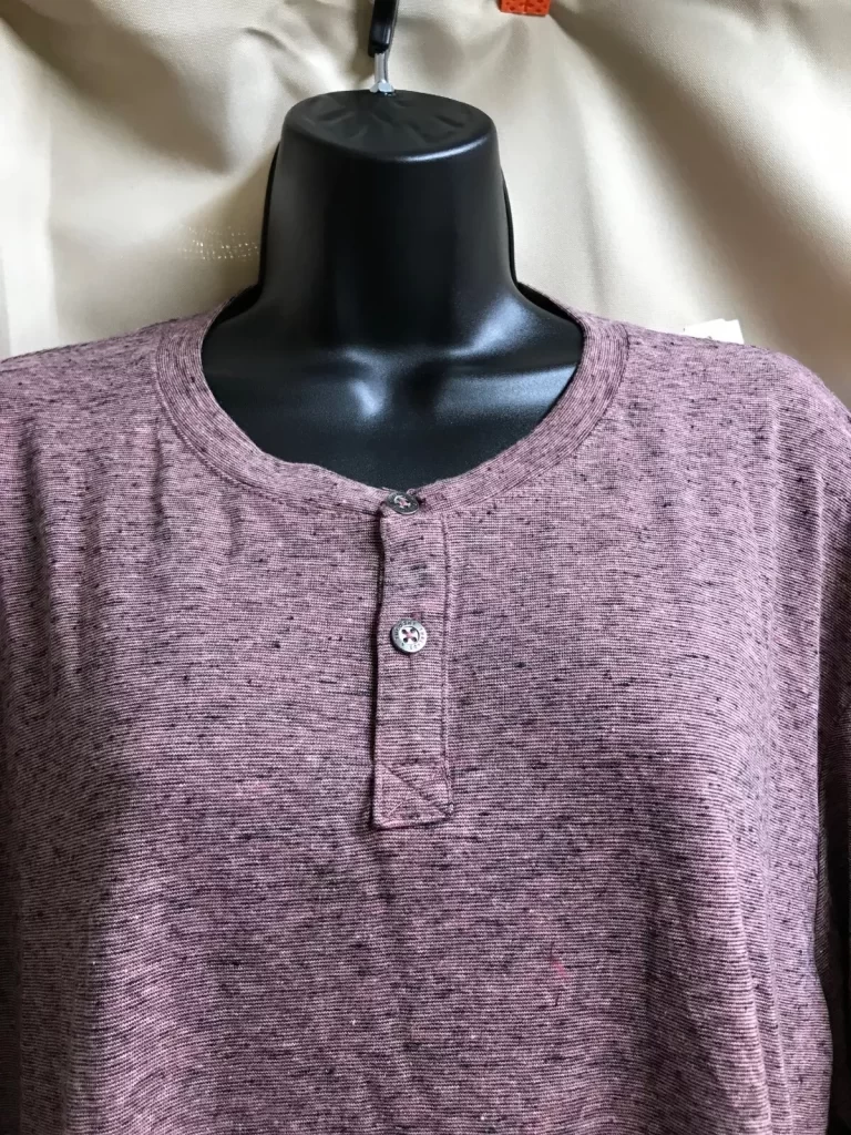 Threads 4 Thought Braeden Black Fleck LS Triblend Coral Henley Shirt Sz XXL NEW - Image 6