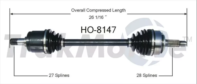 TrakMotive HO-8147 New CV Axle Shaft