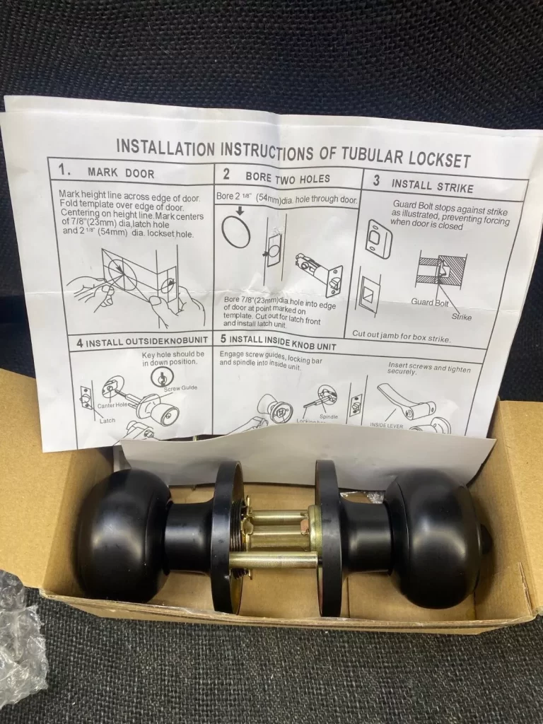 Tubular Lockset Black