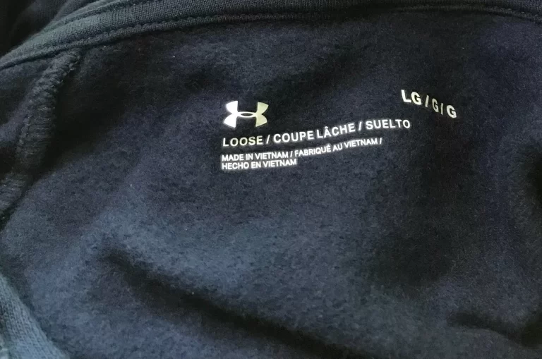 Under Armour UA Mens Navy Blue Hoodie Rival Cotton Loose Sz Lg NEW - Image 4