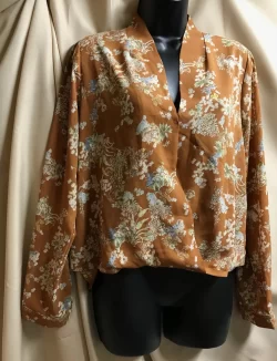 WEST K Floral Chiffon Surplice Top