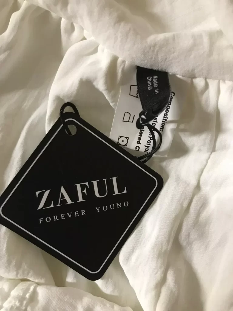 Zaful White Blouse Spaghetti Straps Short Sleeves Sz M NEW - Image 6