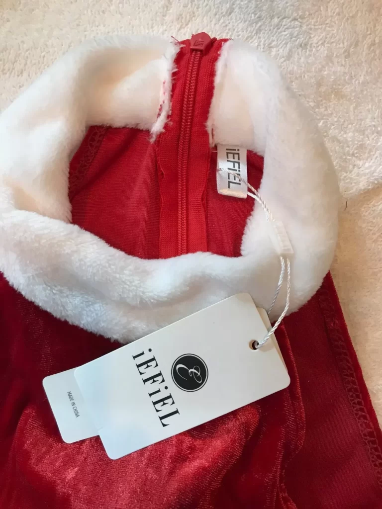iEFIEL Mrs. Santa Claus Suit with Hat & Belt Sz M NEW - Image 2